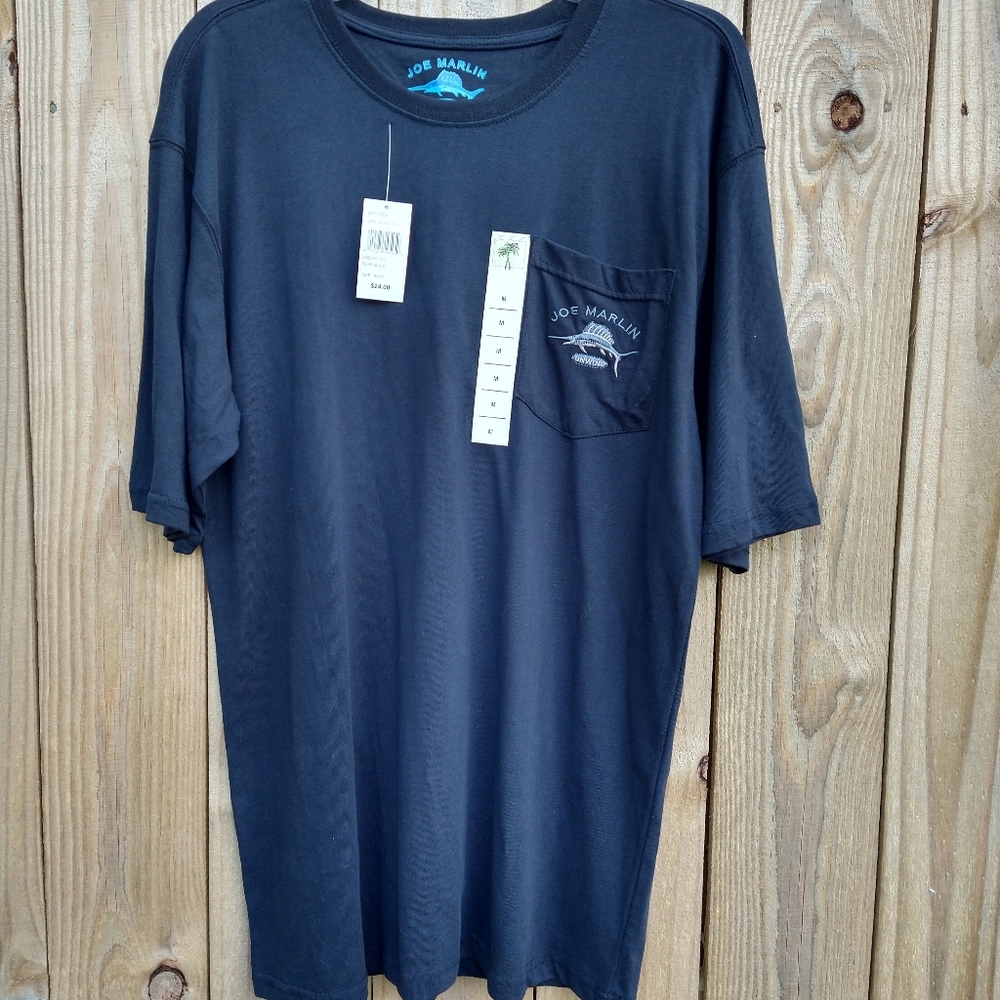 Joe Marlin Size M Men's  Dark Navy Blue  Short/Sleeve T-Shirt